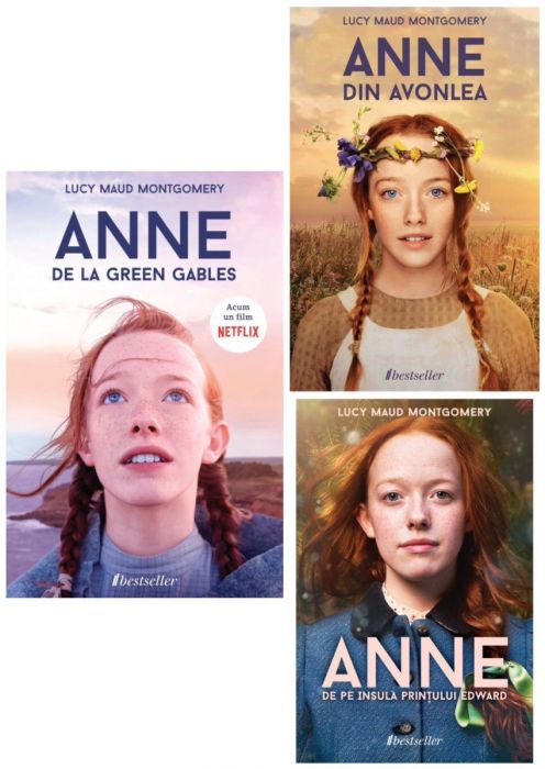 Setul de 3 cărți Anne de la Green Gables
